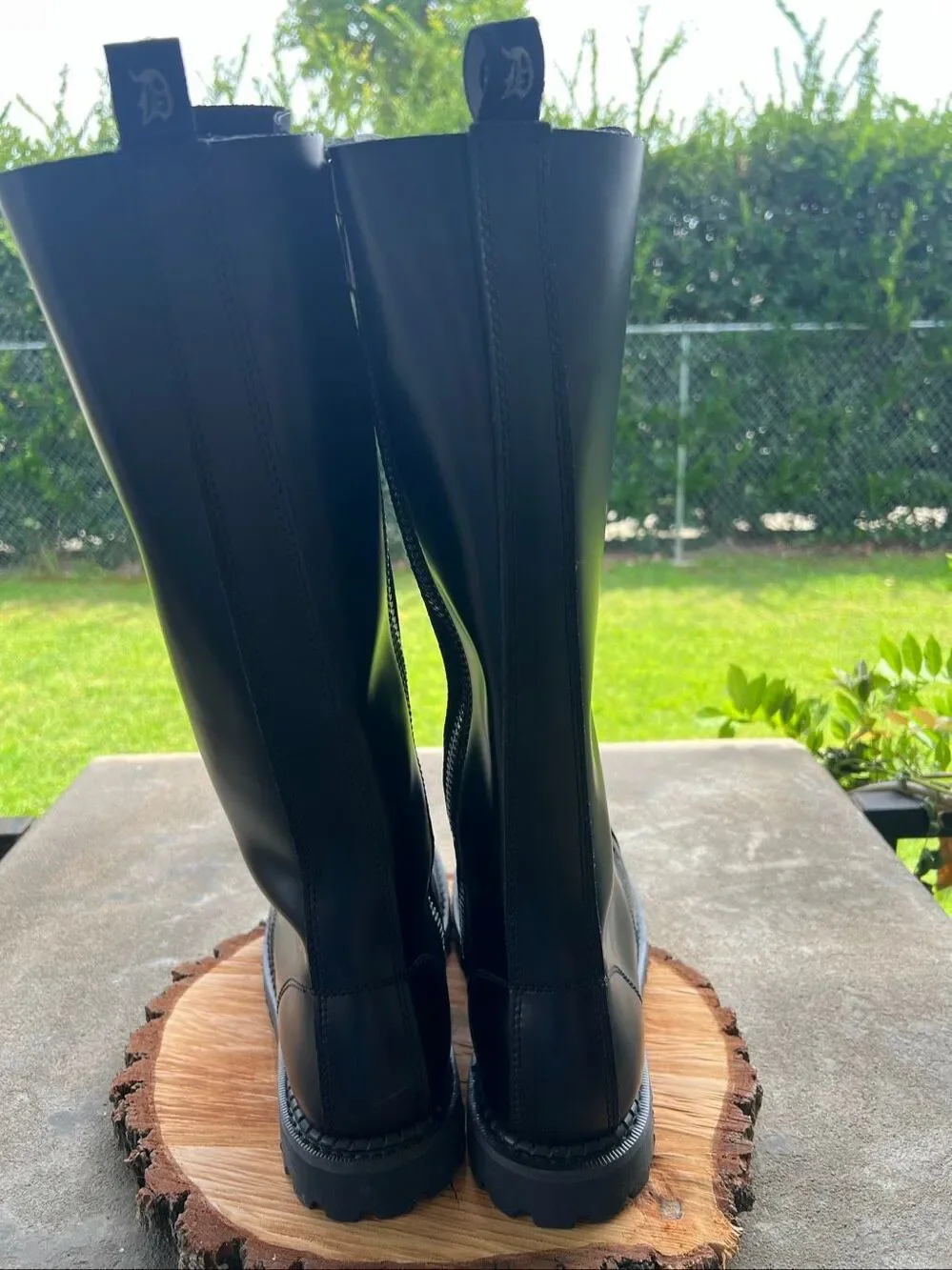 Demonia Riot -20 Lace Up Knee High Boots Black Size 9 Nwot Unisex